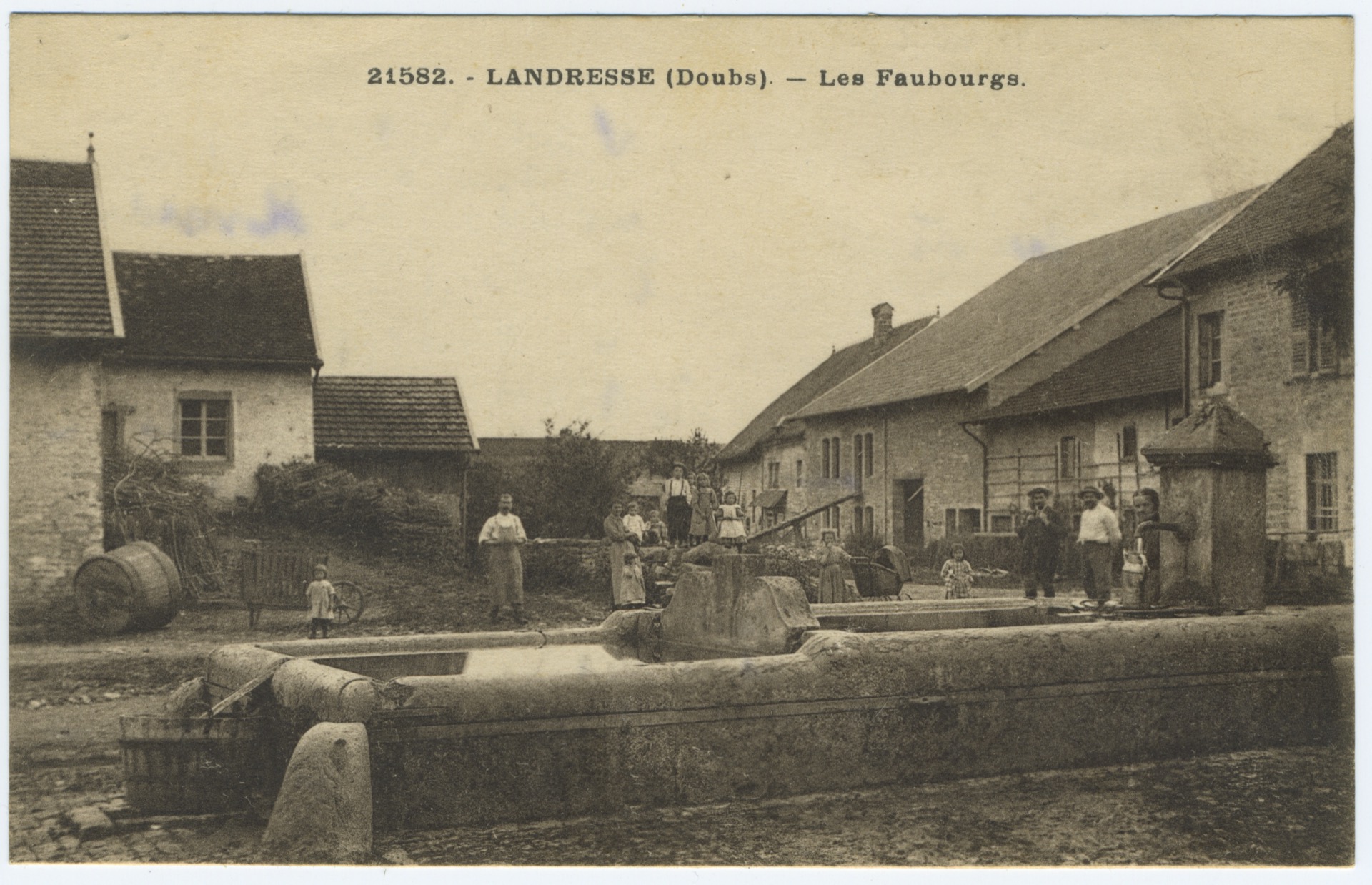 CPA Landresse (Doubs) Les Faubourgs