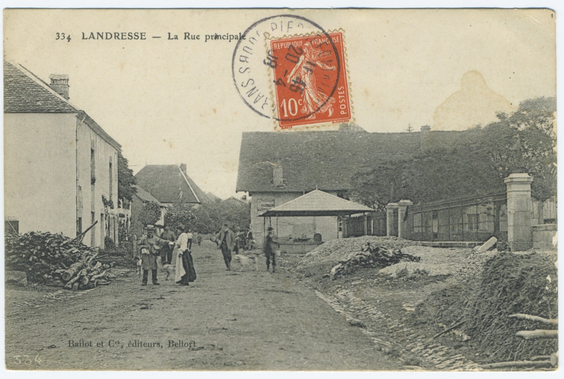 CPA Landresse (Doubs) - La Rue principale