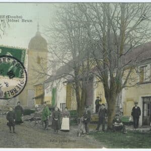 CPA Landresse (Doubs) - Grande-Rue et Hôtel Brun 2