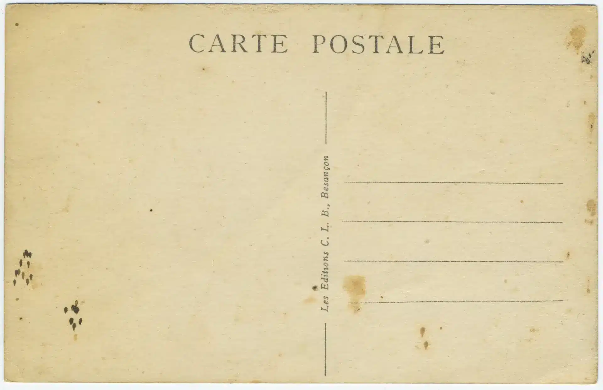 Carte postale ancienne de Landresse (Doubs) Route d'Orsans 21584 verso